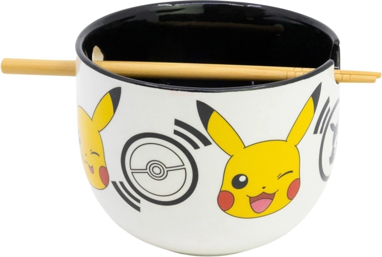 Ciotola ramen Pokémon con bacchette Black Logos in confezione regalo - 1 pezzo
