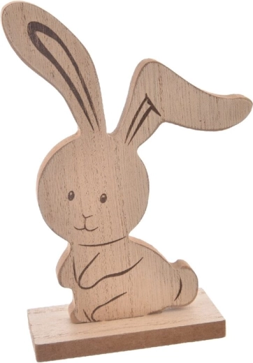 Coniglio in legno color beige – decorazione per interni