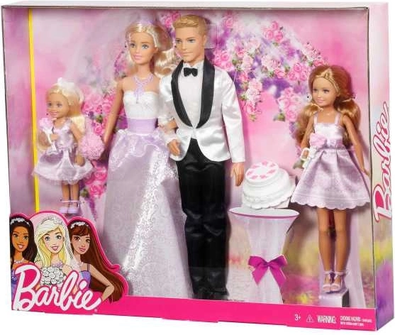 Barbie set di bambole da matrimonio (4 pz)