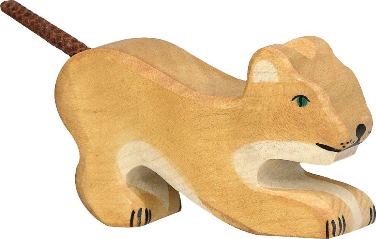 Holztiger piccolo leoncino che gioca - 1 pezzo