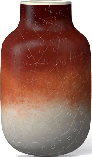 Vaso puzzle 3D in tonalità terracotta