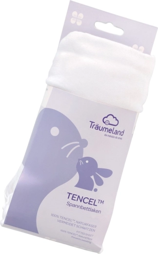 Träumeland lenzuolo con angoli Tencel 40 × 90 cm bianco