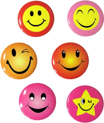 Spilla colorata smiley 3 cm - 1 pezzo