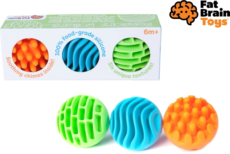 Fat Brain palline sensoriali Sensory Rollers - 3 pezzi