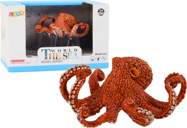 Figurina di gigantesco polpo arancione 10 cm