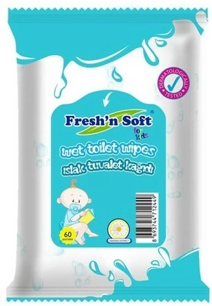 Fresh 'n soft carta igienica umida per bambini vegan 60 pz