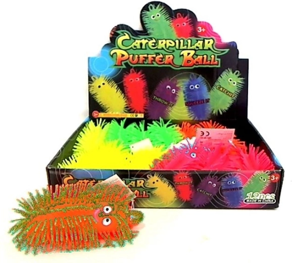 Verme antistress luminoso con rilievi 12 cm