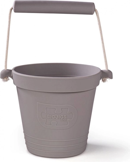 Secchiello da spiaggia in silicone grigio scuro BIGJIGS TOYS