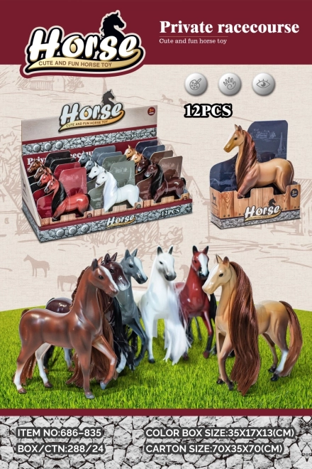 Cavallino – figurina in plastica in 6 colori