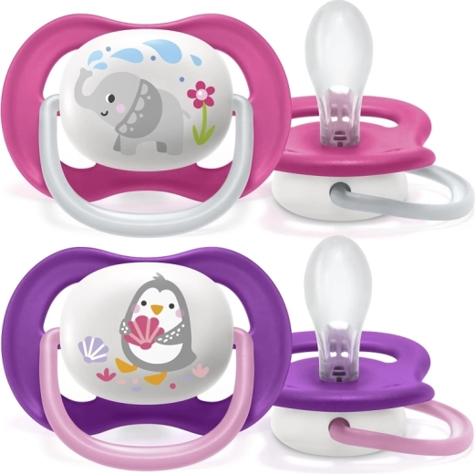 Philips Avent succhietti Ultra Air Animaletti 6–18 mesi, per bambina, 2 pz