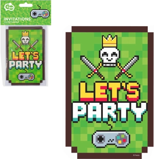 Inviti con buste Game On, 6 pz