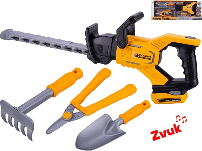 Cesoie per siepi a batteria per bambini con suoni e accessori 57 cm