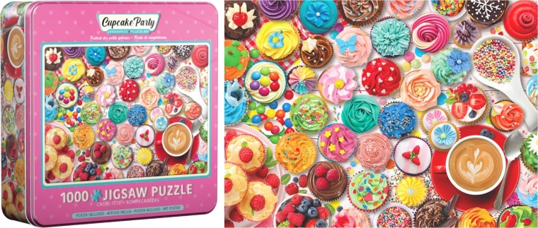 Puzzle in scatola di latta Festa di cupcake 1000 pezzi EUROGRAPHICS