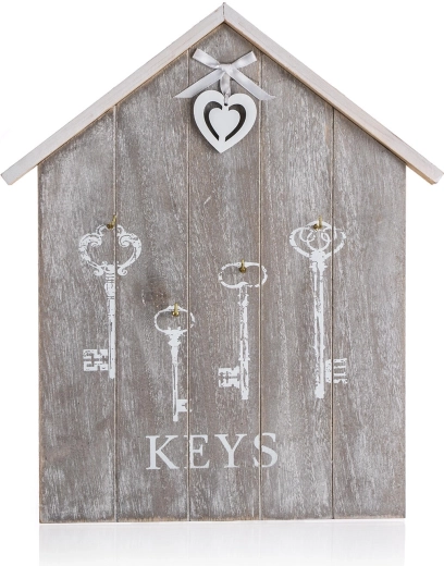 Mensola da parete per chiavi HEART in MDF 34 × 29,5 × 2 cm