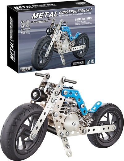 Kit di costruzione in metallo moto 140 pezzi