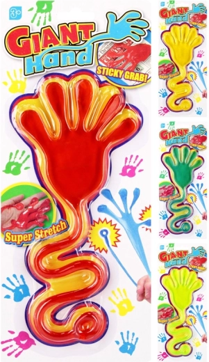 Mano di gomma appiccicosa