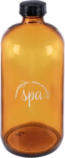 Bottiglia spa in vetro ambrato 500 ml con tappo a vite