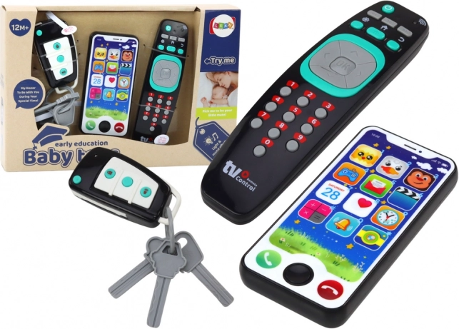 Set di giocattoli per bambini Tasti del telecomando Telefono Luci Suoni
