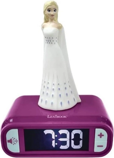 Sveglia per bambini con luce notturna Regno di Ghiaccio Elsa