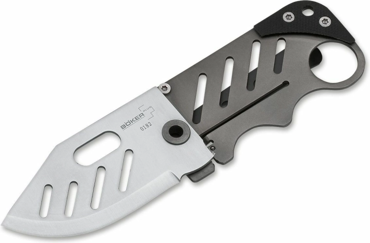 Coltello da collo tascabile Böker Plus Credit Card Knife, 5,8 cm, G10 e titanio