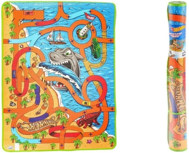 Tappeto da gioco da pavimento Hot Wheels Squalo 120 × 90 cm