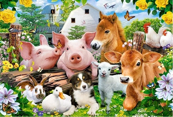Puzzle maxi per bambini – FARM FRIENDS, 40 pezzi, CASTORLAND
