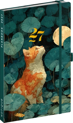 Planbook Notique diario e quaderno appunti Gatto 2027 13 × 21 cm