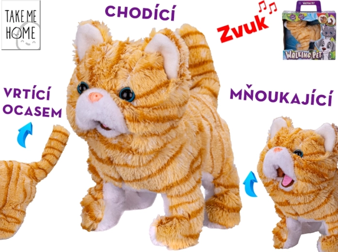 Gatto di peluche interattivo 21 cm Take Me Home
