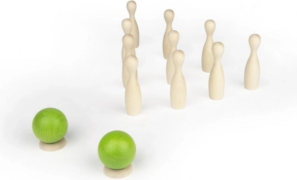 Mini bowling in legno d’acero MILANIWOOD