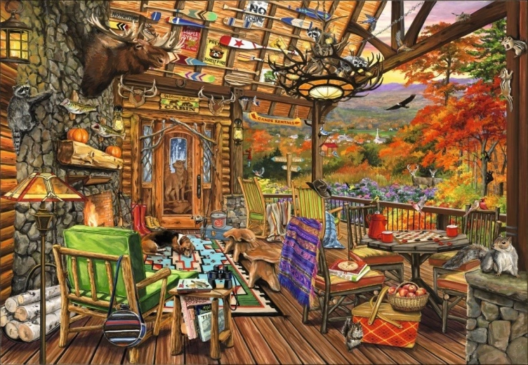 Puzzle Veranda Adirondack da 1000 pezzi