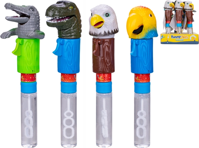 Bollicine con animaletto a bocca apribile, 23 cm