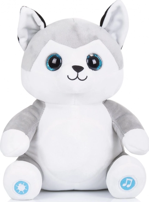 Husky di peluche con luci e musica CHIPOLINO