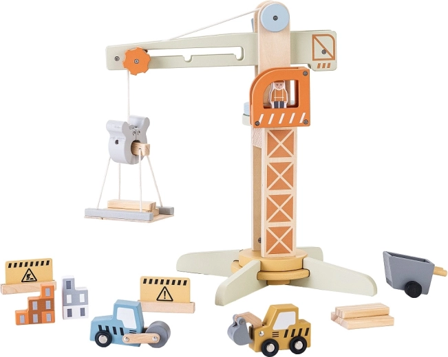 2Kids Toys gru in legno con accessori