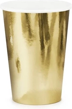 Bicchieri monouso dorati 220 ml