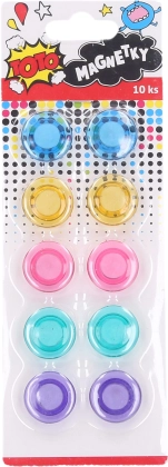 Magneti rotondi colorati 20mm 10pz