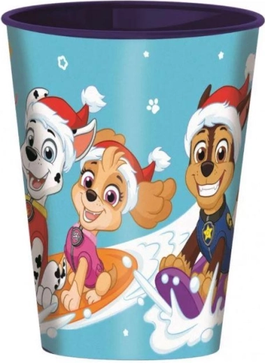 Bicchiere di plastica Paw Patrol natalizio 260 ml