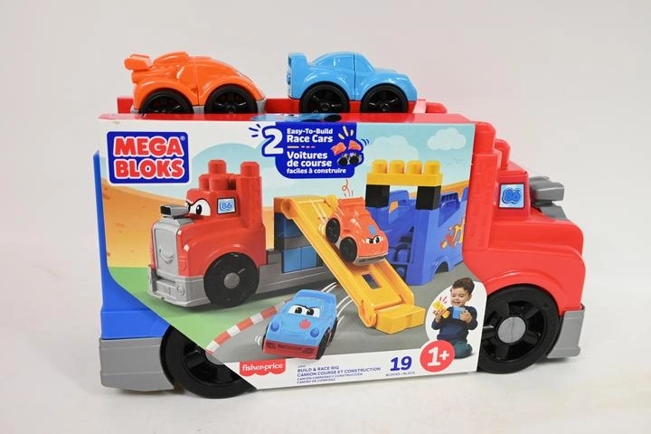 Mega Bloks camion con pista da corsa e 2 veicoli