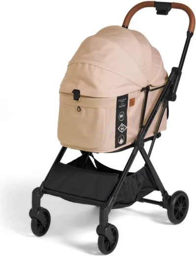 FIKAGO Hygge passeggino beige per cani e gatti