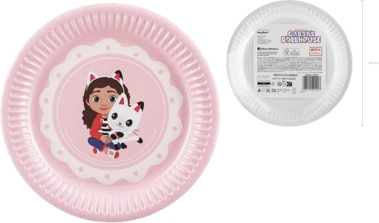 Piatti di carta La casetta dei gattini di Gabi 18 cm, 6 pz