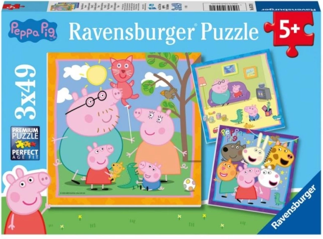 Puzzle Peppa Pig 3x49 pezzi