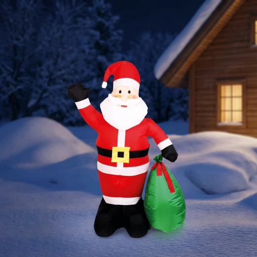 Babbo Natale gonfiabile con illuminazione LED 180 cm
