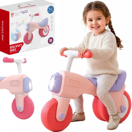 Bici senza pedali con luci e suoni WOOPIE Huanger rosa