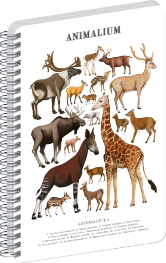 Blocco a spirale Notique Animalium Ungulati pagine bianche A5