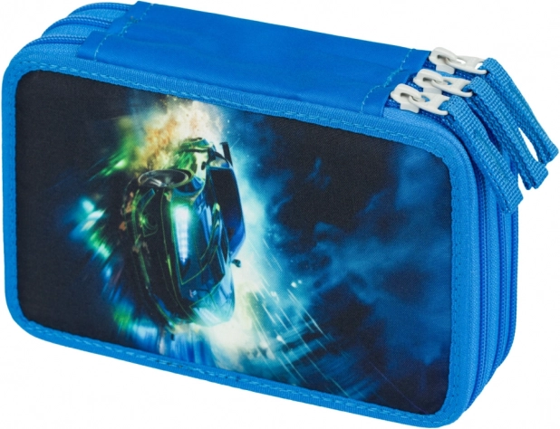 Baagl astuccio scolastico auto da corsa a tre livelli