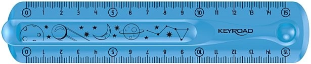 Righello KEYROAD Flexi 15 cm blu