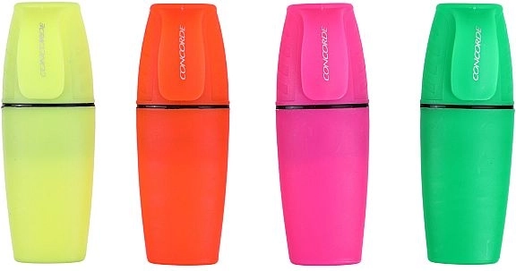 Set di mini evidenziatori Concorde Neon, 4 pz