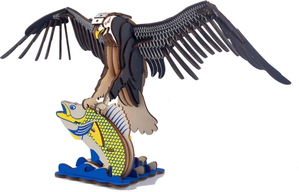 Puzzle 3D in legno aquila