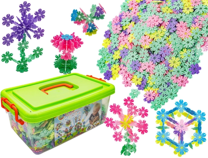 Set da costruzione creativo – fiocchi di neve (circa 2500 pezzi) in valigetta – confezione danneggiata