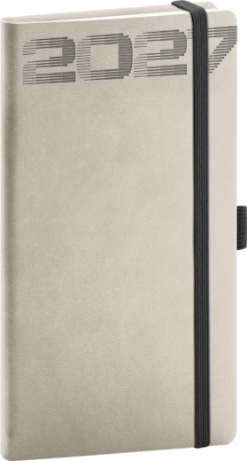 Diario tascabile Notique Aprint Top 2027 grigio chiaro 9 × 15,5 cm