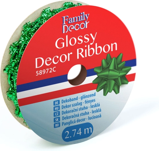 Nastro decorativo verde lucido 2,74 m